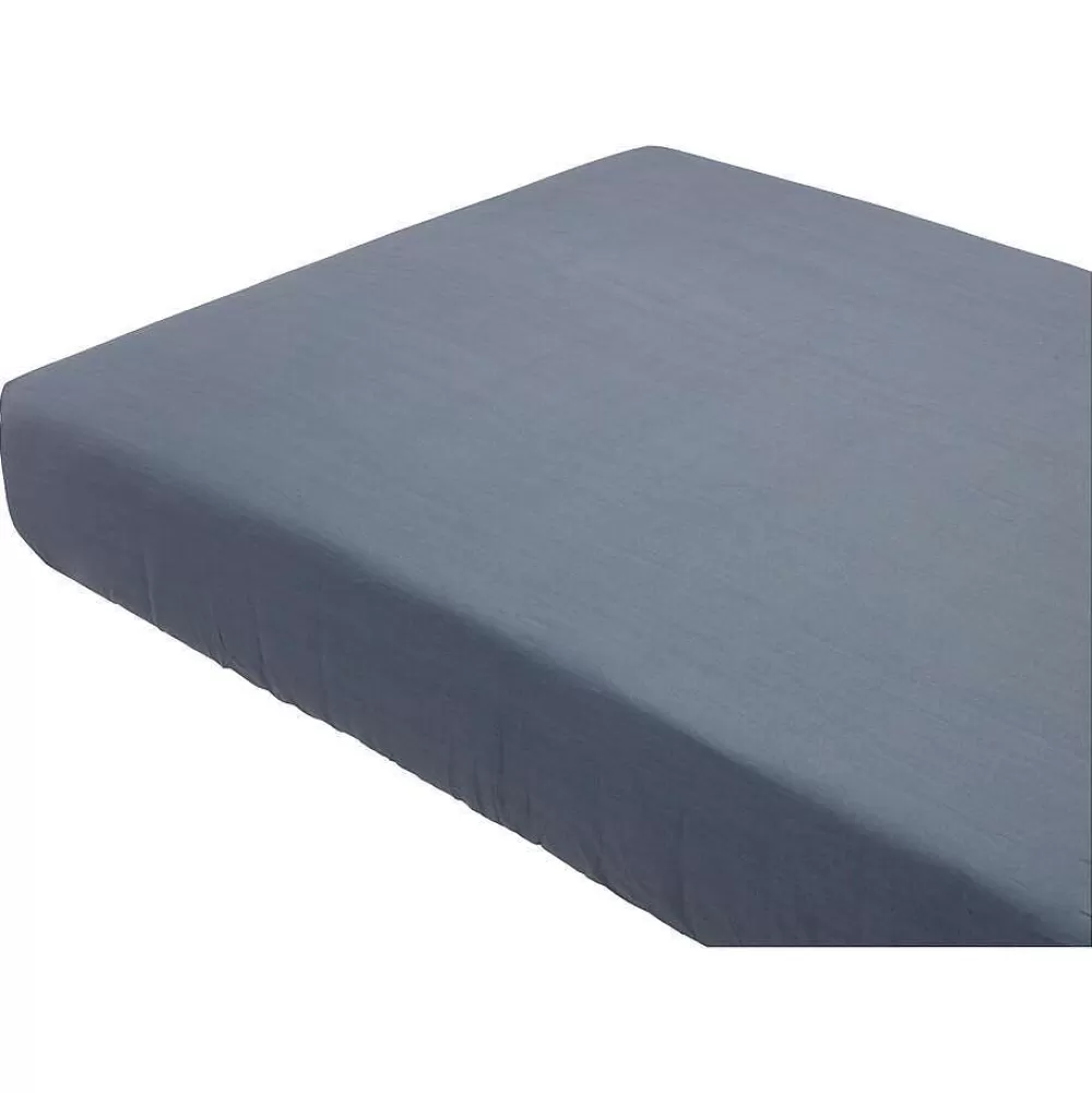 Discount Hoeslaken Katoen Blauw - 80X200 Cm Beddengoed