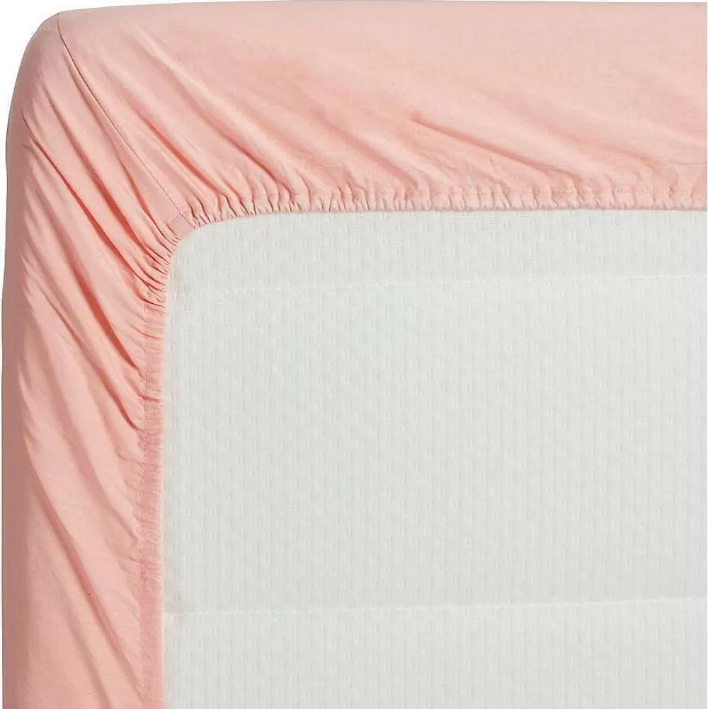 Best Hoeslaken Katoen Roze - 80X200 Cm Beddengoed