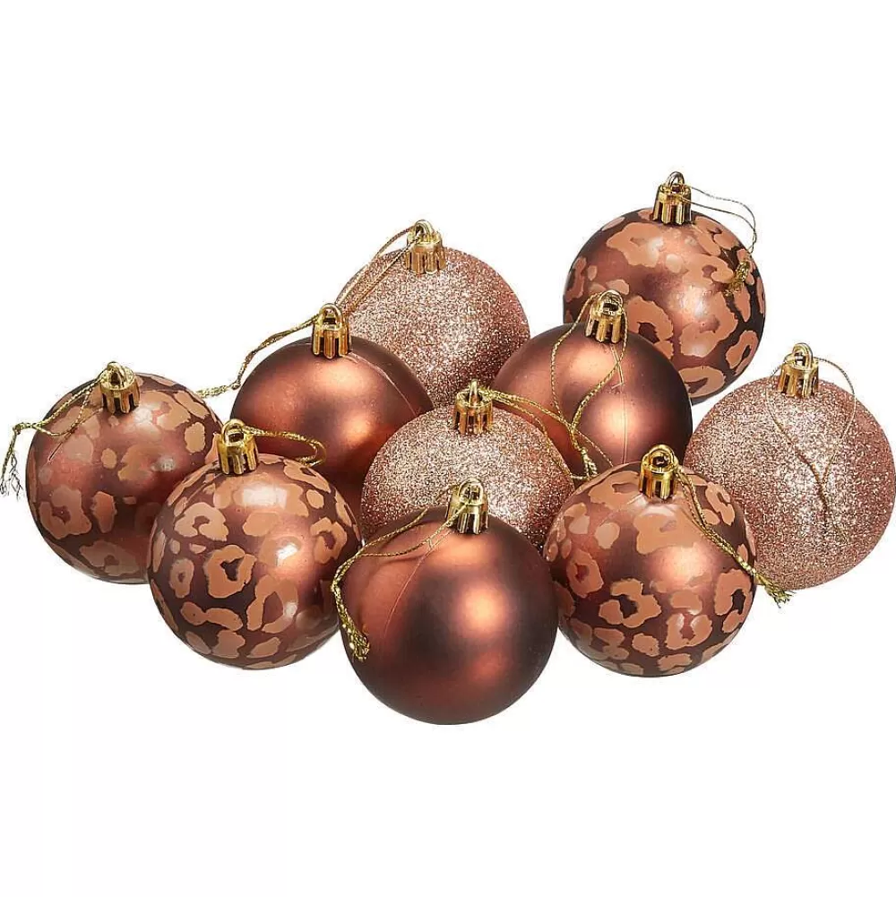 Cheap Kerstbal Animal Bruin 10 Stuks Kerstballen & Kerstornamenten