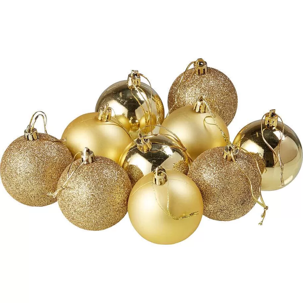 Cheap Kerstbal Goud 10 Stuks Kerstballen & Kerstornamenten