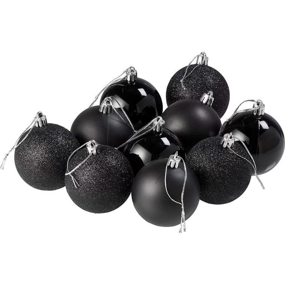 Sale Kerstbal Zwart 10 Stuks Kerstballen & Kerstornamenten