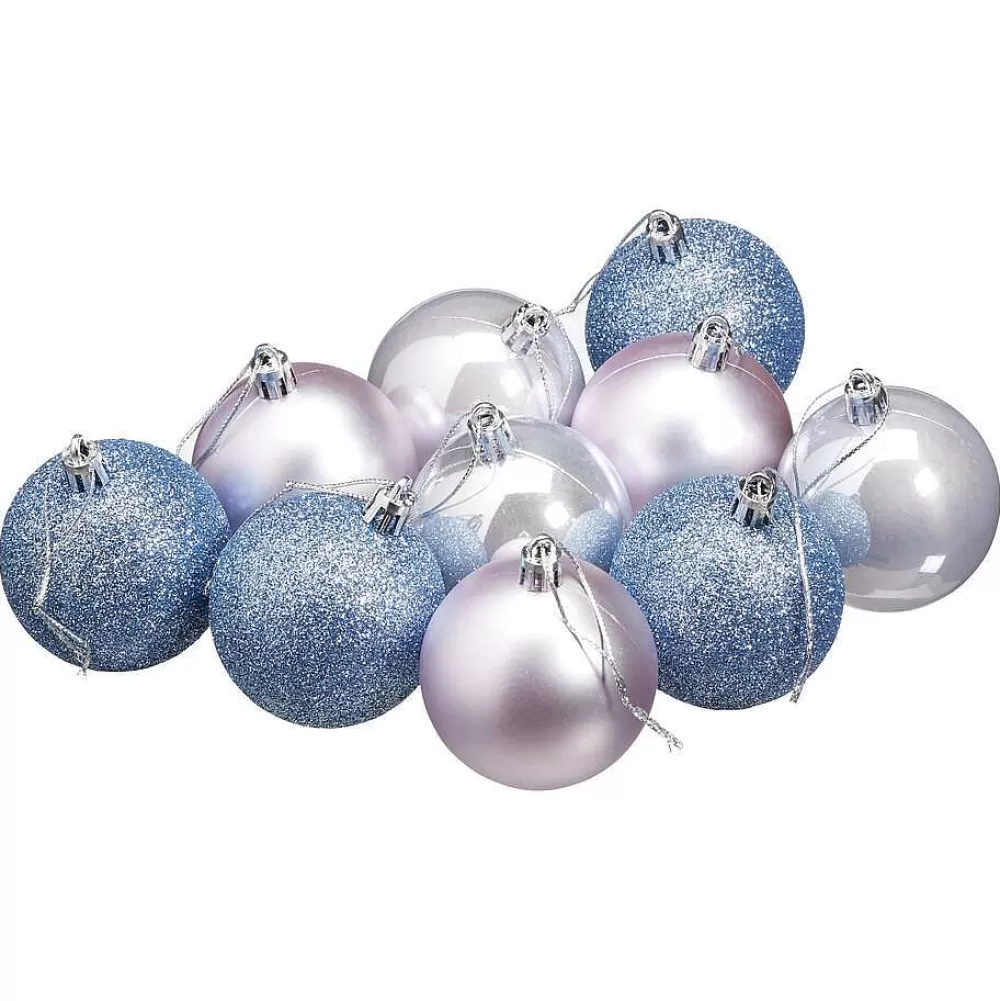 Cheap Kerstballen Lila - 10 Stuks Kerstballen & Kerstornamenten