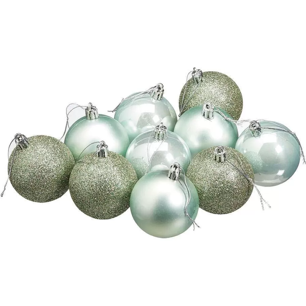 Best Kerstballen Salie Groen - 10 Stuks Kerstballen & Kerstornamenten