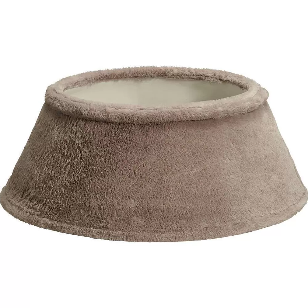 Hot Kerstboomrok Pluche Taupe Kerstboomrokken