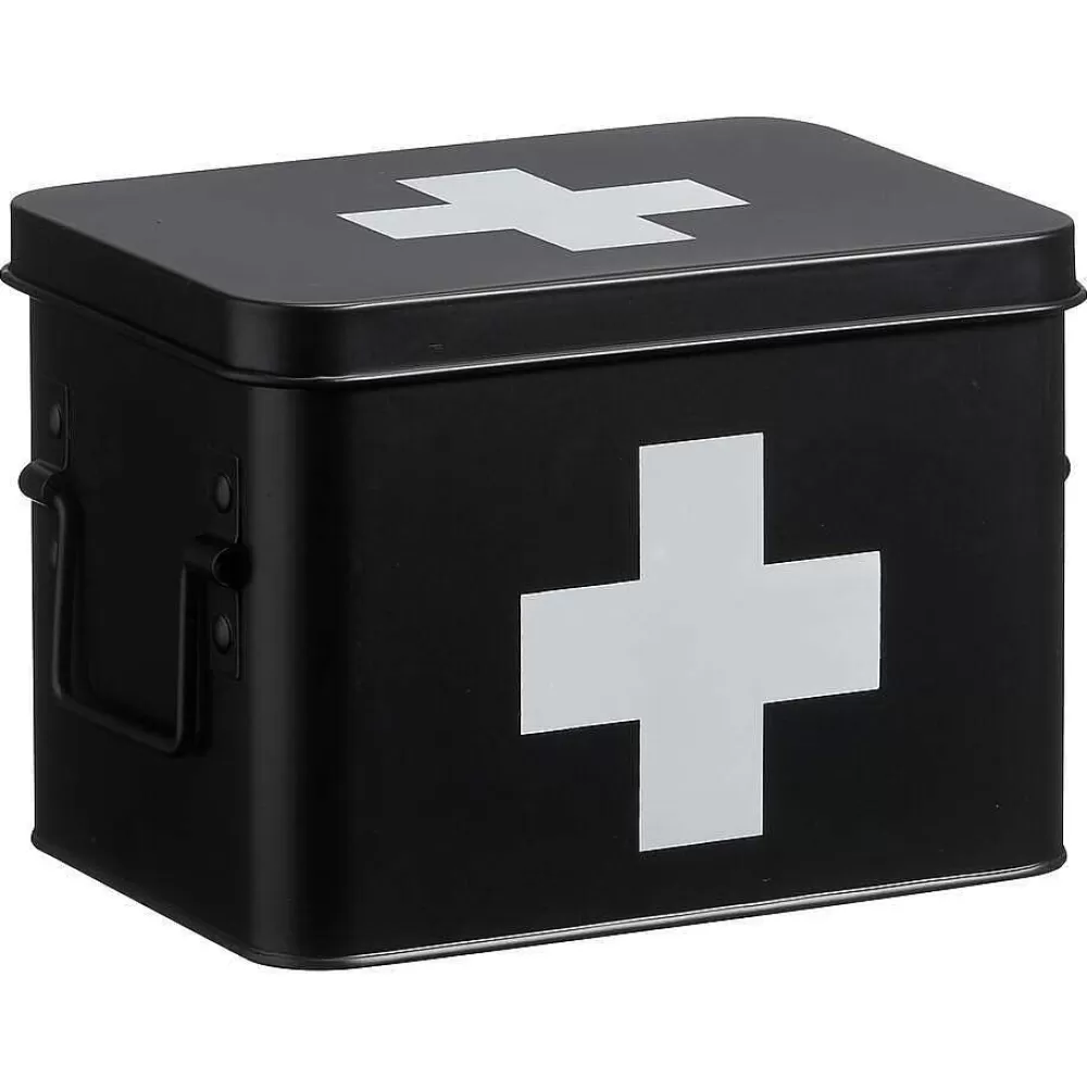 Online Medicijnbox Zwart 15,5X21,5X15,5 Cm Badkameraccessoires