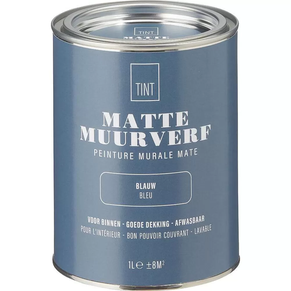 Sale Muurverf Mat Blauw - 1 L Muurverf