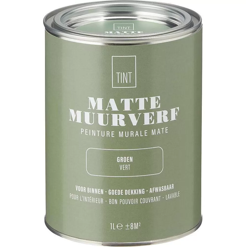 Cheap Muurverf Mat Groen - 1 L Muurverf