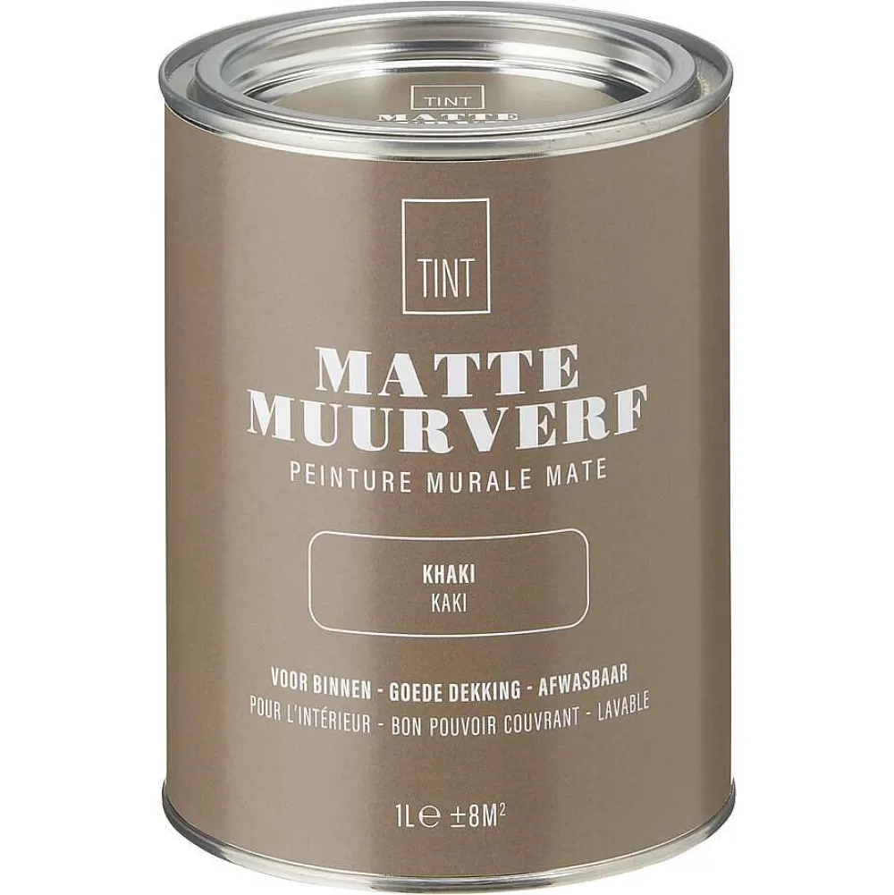 Outlet Muurverf Mat Khaki - 1 L Muurverf