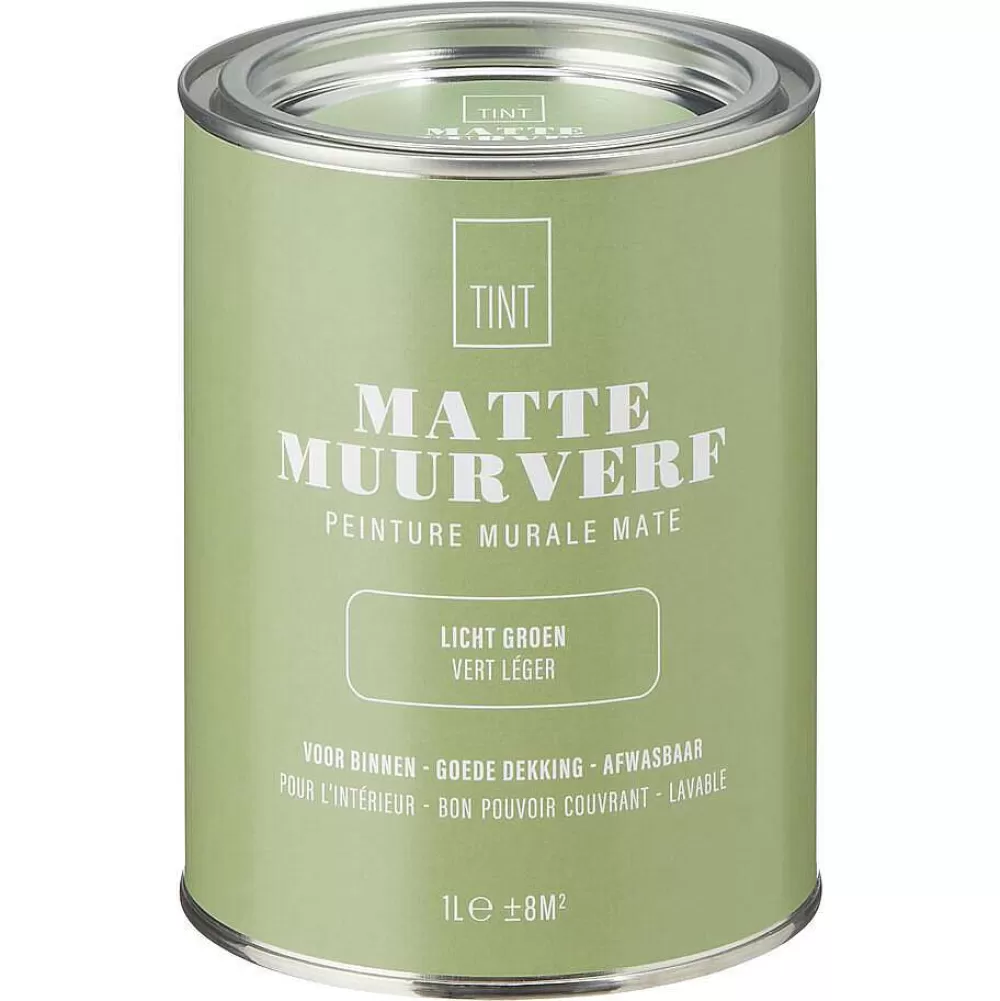 Cheap Muurverf Mat Licht Groen - 1 L Muurverf