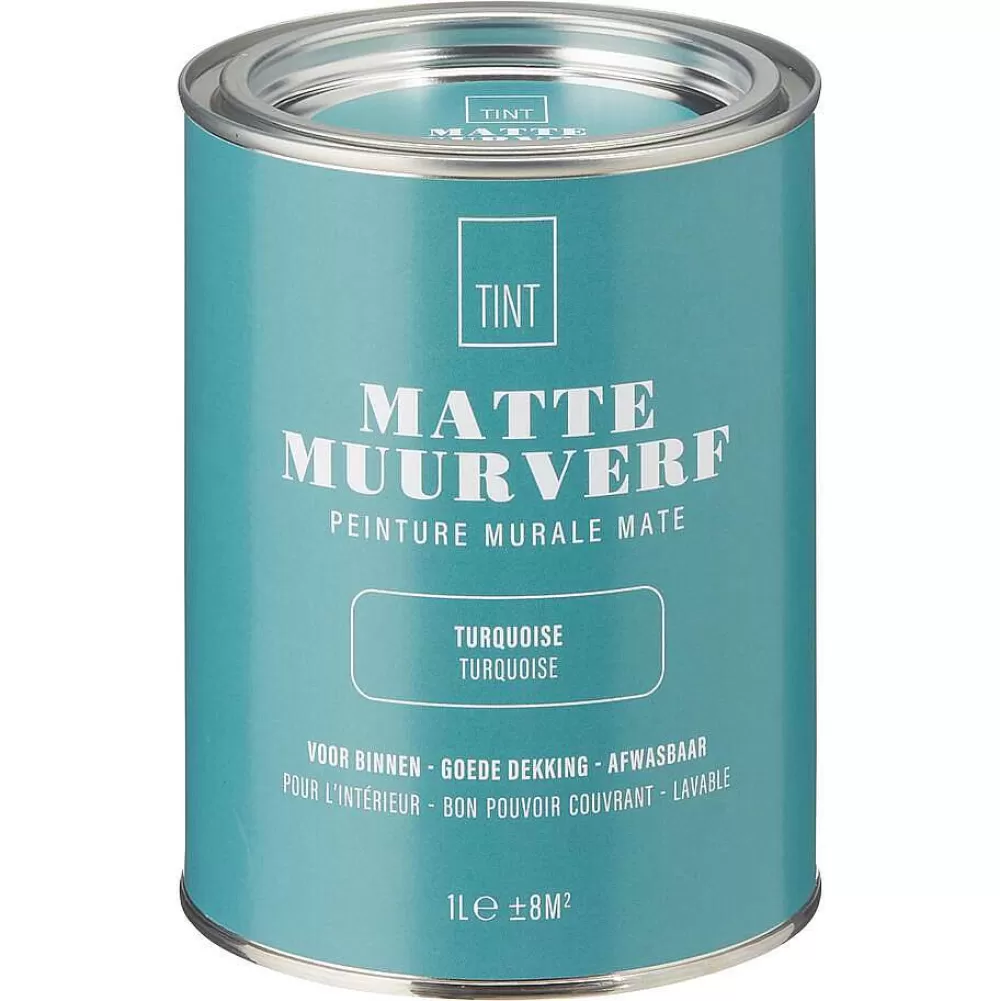 Sale Muurverf Mat Turquoise - 1 L Muurverf