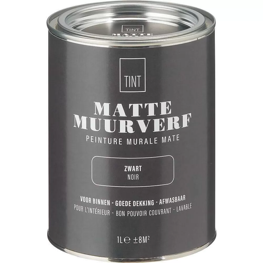 Cheap Muurverf Mat Zwart - 1 L Muurverf