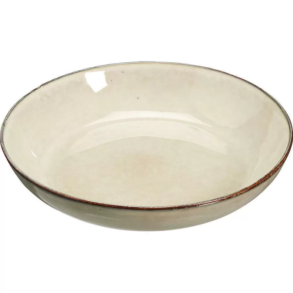 Store Pastabord Glaze Beige - 23Cm Borden & Bestek