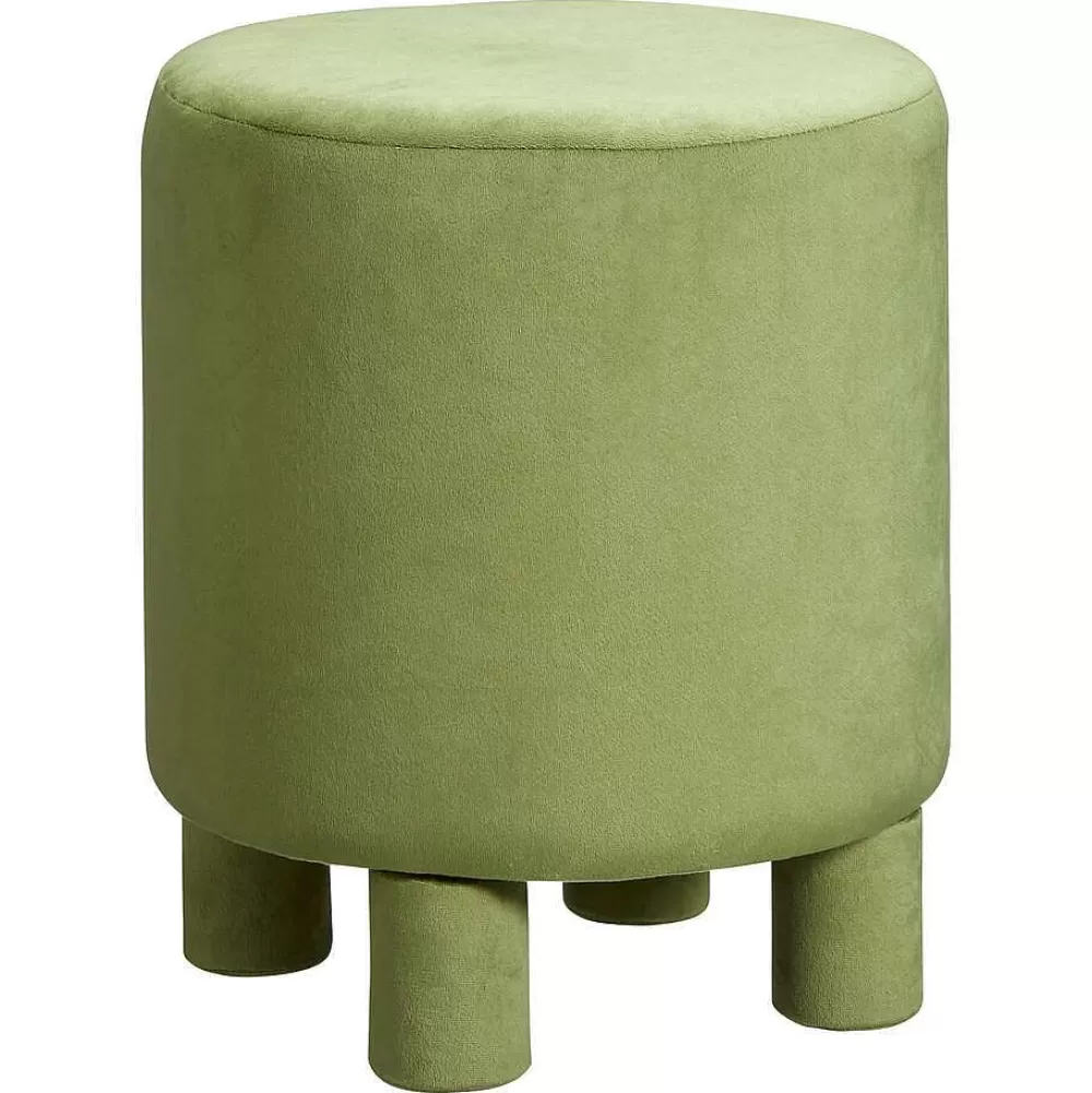 Clearance Poef Pontey Velvet Groen Stoelen