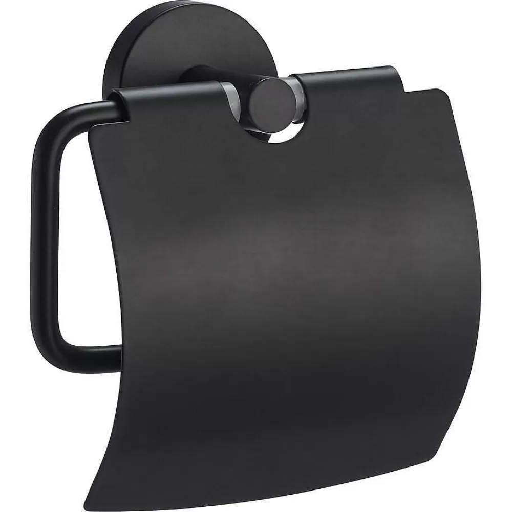 Sale Toiletrolhouder Metaal Zwart 14,5X7X14,5 Cm Badkameraccessoires